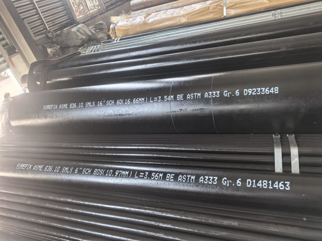 ASTM A333 Gr.6 carbon steel pipes marking