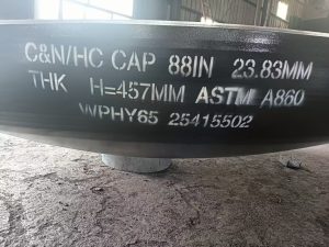 ASTM A860 WPHY65 Large-Diameter Pipe Cap — 88 Inch, 23.83 mm Wall Thickness