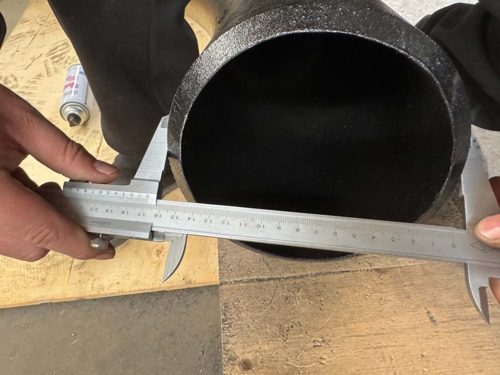 C&N HC ASME B16.49 API 5L GR.B PSL2 Bend Dimension Measurement