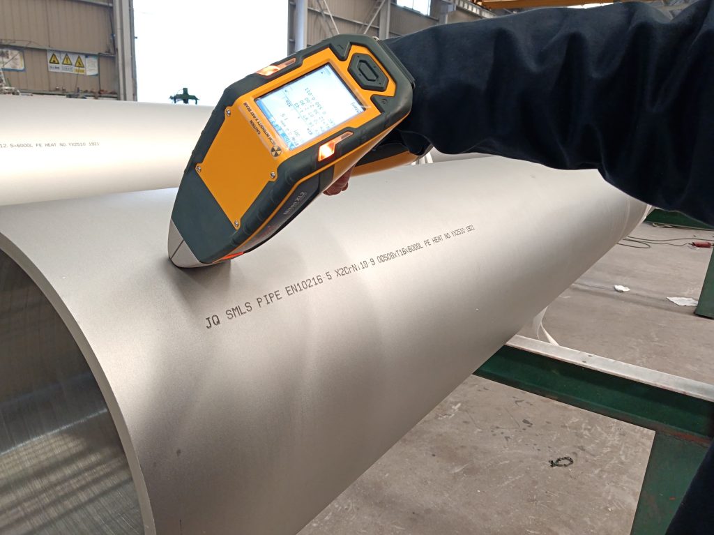 EN10216-5 X2CrNi18-9 STAINLESS SMLS PIPES PMI INSPECTION
